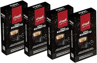 Pack de 4 capsules nespresso mod espresso en plastique, marron