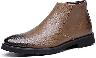 Zoomled chaussures décontractées en cuir avec fermeture éclair et bout pointu pour hommes, longueur cheville, semelle en bois (couleur : marron, taille : 9-us). DIAYTAR COTE D'IVOIRE propose une expérience d'achat en ligne unique, avec des produits qui répondent aux tendances actuelles et aux besoins spécifiques des clients. La boutique en ligne généraliste mise sur la confiance et la satisfaction des clients, offre ainsi des garanties de qualité et de sécurité. Les clients peuvent compter sur un service client dédié pour toute question ou demande.