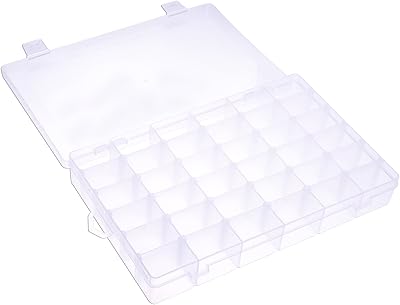 Boîte à bijoux en plastique transparent à 36 grilles d-pie avec séparateurs réglables 27 cm x 18 cm x 4,3 cm. Avec plus de 300000 références, DIAYTAR COTE D'IVOIRE est la boutique en ligne la plus complète en Côte d'Ivoire. Elle propose des produits de qualité à des prix compétitifs, ainsi qu'un service client de haute qualité pour satisfaire les besoins de ses clients. La boutique en ligne est facile à naviguer et permet aux clients de faire des achats en ligne en toute confiance.