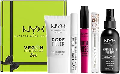 Coffret végétalien nyx professional makeup comprenant une base de remplissage de pores, un gel