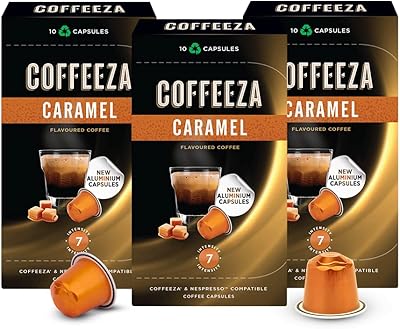 Capsules en aluminium covisa saveur caramel, densité 7, capsules compatibles nespresso, paquet de 3 (30 capsules). DIAYTAR COTE D'IVOIRE est une boutique en ligne généraliste qui propose plus de 300 000 références de produits divers, faisant d'elle la boutique leader en Côte d'Ivoire. Avec une large gamme de produits, les clients peuvent trouver tout ce qu'ils needent sous un même toit. La qualité et la fiabilité sont au cœur de la mission de DIAYTAR.