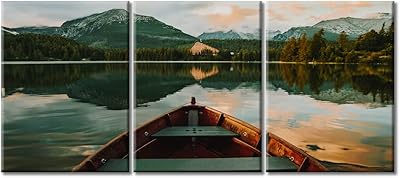 Art mural du lac des hautes tatras pour le salon, paysage de lac naturel, toile murale, images de bateau, affiches de scène de montagnes, décoration murale moderne pour chambre à coucher, peintures encadrées prêtes à accrocher 36\"lx16\"h. DIAYTAR COTE D'IVOIRE, la boutique en ligne généraliste de référence en Côte d'Ivoire, propose une large gamme de produits avec plus de 300000 références. Cette boutique en ligne est devenue la destination préférée des Ivoiriens pour leurs achats en ligne.