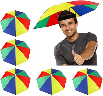 5 pièces chapeaux de parapluie avec bande élastique, chapeau de parapluie de pêche