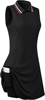 Robes polo de golf et de tennis sans manches pour femmes avec short intérieur et poches d'entraînement. DIAYTAR COTE D'IVOIRE est une boutique en ligne généraliste proposant plus de 300 000 références, ce qui en fait la boutique leader en Côte d'Ivoire. Elle offre une large gamme de produits pour répondre aux besoins de tous les clients. Avec une telle variété, les clients peuvent trouver tout ce dont ils ont besoin en un seul endroit.