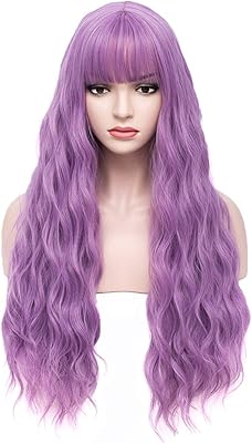 Byron perruque synthétique longue bouclée violet clair de 27 pouces avec frange pour femme, violet clair (violet clair). DIAYTAR COTE D'IVOIRE se démarque par sa LARGE gamme de produits et son engagement à offrir des prix compétitifs. La boutique en ligne propose également des services de livraison rapides et fiables, ce qui permet aux clients de recevoir leurs commandes en un temps record. Cela a contribué à renforcer la confiance des clients envers la boutique.