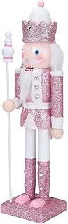 Modèles de casse-noisette amosfun 12 pouces décorations de noël rose ornements traditionnels