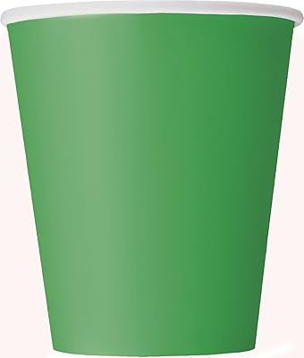 Gobelet en papier unique, 14 pièces, 266 ml - vert émeraude