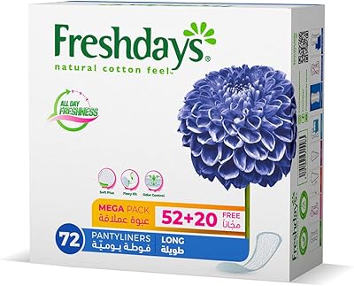Serviettes hygiéniques longues quotidiennes fresh days - 72 serviettes