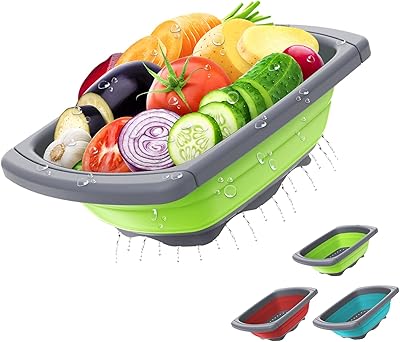 Crépine de cuisine pliable - crépine d'évier de cuisine en silicone avec poignées