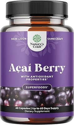 Capsules de baies d'açaï supplément antioxydant - supplément de superaliments acai berry cleanse
