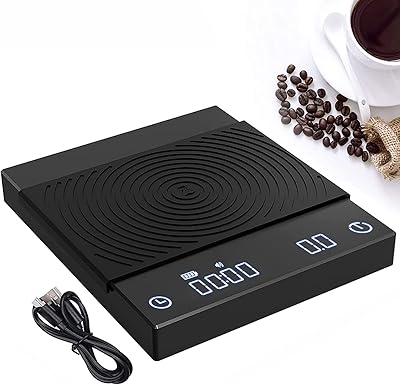 Balance à café avec minuterie 2kg, 0,1g, balance à café numérique manuelle, balance
