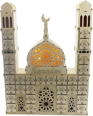 Calendrier du ramadan buklo calendrier du compte à rebours en bois de l'aïd