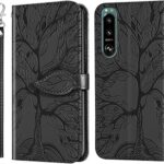 Un étui de protection myconst wallet design compatible avec sony xperia 5 iii