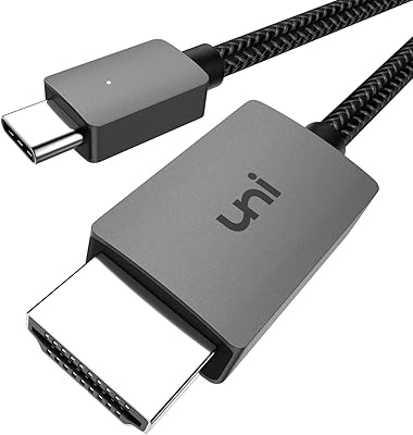 Câble uni usb c vers hdmi 4k 30 hz [tresse, alliage d'aluminium], câble usb type c vers hdmi (compatible thunderbolt 3) jusqu'à 4k, compatible avec ipad pro/air, macbook, galaxy, huawei p40 etc. - 6 pieds. En tant que leader du marché de l'e-commerce en Côte d'Ivoire, DIAYTAR COTE D'IVOIRE offre une expérience d'achat en ligne sécurisée et fiable. La boutique propose des produits de qualité à des prix compétitifs, avec des promotions régulières pour satisfaire les clients. La livraison rapide et efficace est également l'un des atouts de DIAYTAR COTE D'IVOIRE.