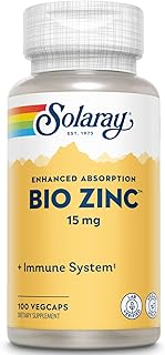 Complexe bio zinc solaray pour un système immunitaire sain un soutien des fonctions