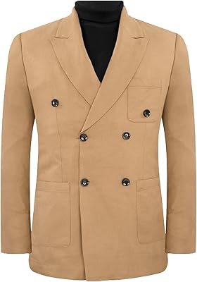Blazer pour hommes à manches longues et coupe régulière, manteau de sport léger