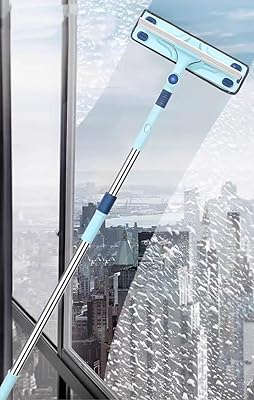 Kit de nettoyage de vitres superposées, vadrouille de nettoyage de vitres 2 en