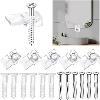 Ensemble de clips pour support de miroir, kit de suspension de miroir transparent, clips de miroir avec vis et ancrage mural, clips de fixation en verre pour fixer miroir, fenêtre, porte d'armoire - 20 pièces. DIAYTAR COTE D'IVOIRE se démarque par son engagement à offrir les meilleurs prix et les meilleures conditions de livraison à ses clients. Elle garantit la qualité de ses produits et propose des promotions régulières pour fidéliser ses clients. La boutique est devenue le premier choix pour les achats en ligne en Côte d'Ivoire.