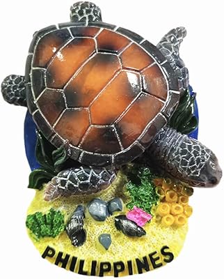 Aimant de réfrigérateur tortue 3d des philippines, cadeau souvenir, collection d'aimants de réfrigérateur