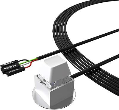 Câble adaptateur d'alimentation de bureau dke 2m avec bouton externe pour ordinateur