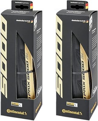 Paire continental de pneus pliables grand prix 5000 700x25c black cream road race