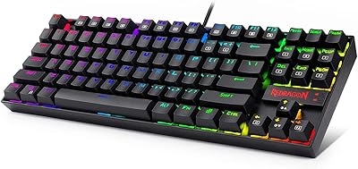 Clavier de jeu mécanique rétroéclairé led redragon k552 rgb avec touches anti-poussière