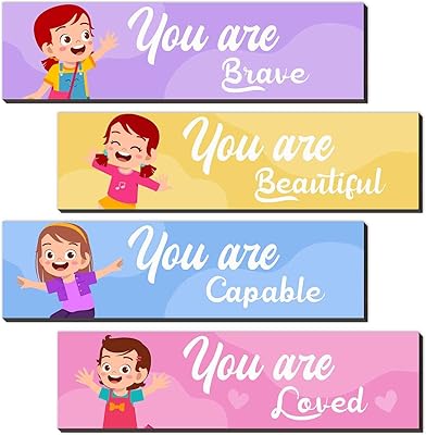 Lot de 4 citations inspirantes pour filles - décoration murale little girl magic princess power pour enfants, décoration de chambre de filles. DIAYTAR COTE D'IVOIRE est la référence pour les achats en ligne en Côte d'Ivoire, avec une sélection impressionnante de produits de haute qualité. La boutique en ligne propose des produits à des prix compétitifs, avec des promotions régulières pour satisfaire tous les besoins de ses clients. C'est la destination idéale pour ceux qui cherchent à faire des achats pratiques et efficaces.