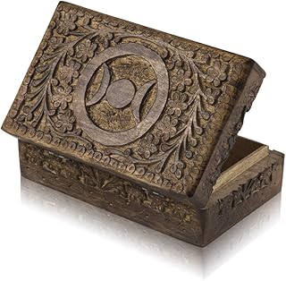 Boîte à bijoux décorative en bois faite à la main pour hommes