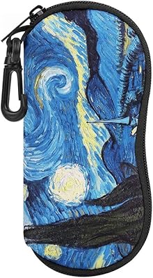 Étui à lunettes de soleil portable croforbee en néoprène avec mousqueton à crochet