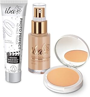 Iba primer + foundation + compact combo (beige naturel)
