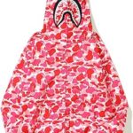 Sweat à capuche entièrement zippé hatant pour hommes, style hip-hop shark monkey mouth