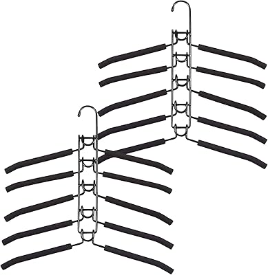 Cintre arabest peu encombrant, paquet de 2 supports multicouches en mousse métallique antidérapante