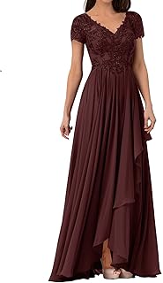 Robe mère de la mariée, robe de soirée longue en mousseline de soie