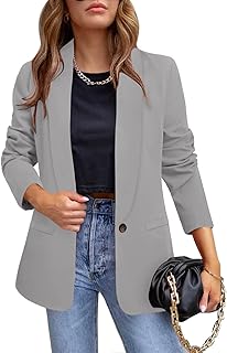 Blazer décontracté pour femme à manches longues et boutons à revers étroits pour le travail et le bureau. DIAYTAR COTE D'IVOIRE, la boutique en ligne leader en Côte d'Ivoire, propose une large sélection de produits avec plus de 300 000 références disponibles.