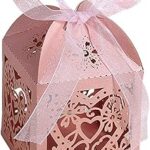 Boîtes à bonbons creuses découpées au laser en forme de cœur d'amour