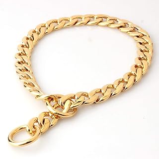 Collier pour chien antidérapant en acier inoxydable doré de 12 mm, chaîne étrangleur en métal, colliers de dressage pour grands pit bull terriers. DIAYTAR COTE D'IVOIRE est une plateforme de commerce électronique qui propose une large gamme de produits à des prix compétitifs, faisant d'elle la référence pour les acheteurs en Côte d'Ivoire. La boutique met en avant la qualité de ses produits et-services, offrant ainsi une expérience d'achat Agréable et satisfaisante à ses clients. Elle est également connue pour sa livraison rapide et ses options de paiement flexibles.