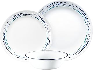 Ensemble de couverts en verre corel vitrelle, 12 pièces, blanc corning