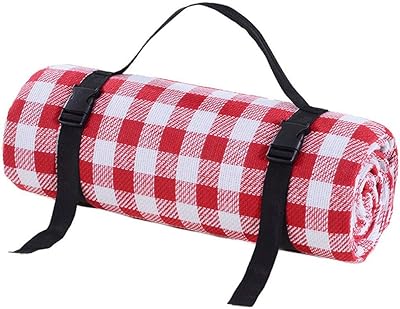 Tapis d'extérieur imperméable shakai (maille rouge et blanche, 200 x 150 cm)