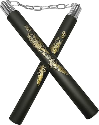 Nunmandrks osmco - nunchucks d'entraînement en caoutchouc de sécurité avec chaîne en acier (noir). La boutique en ligne DIAYTAR COTE D'IVOIRE se distingue par sa large gamme de produits, allant des articles ménagers aux accessoires de mode, en passant par les produits high-tech. Avec plus de 300 000 références, les clients peuvent trouver tout ce dont ils ont besoin sur une seule plateforme.