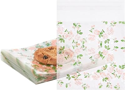 Sacs à biscuits autocollants, 100 pièces, sacs à friandises transparents en plastique, sacs à bonbons scellables pour emballer des bonbons, biscuits, boulangerie, cadeaux de fête, petits sacs pour biscuits, bijoux (rose florale, 3,9 x 3,9"). DIAYTAR COTE D'IVOIRE propose une expérience d'achat en ligne exceptionnelle, avec des produits de haute qualité et des prix compétitifs. Les clients peuvent naviguer facilement sur le site pour trouver les produits qui répondent à leurs besoins. La boutique en ligne est accessible 24h/24 et 7j/7.