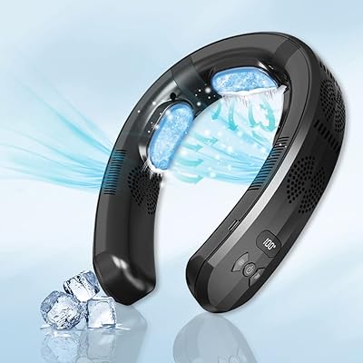 Ventilateur de refroidissement de cou portable avec 3 plaques de refroidissement à