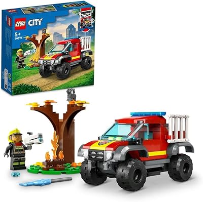 Lego city 60393 ensemble de sauvetage en camion de pompiers 4x4 (97 pièces)