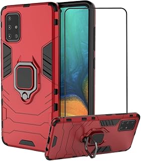 Coque pour samsung galaxy a71 second spring avec protecteur d'écran en verre trempé