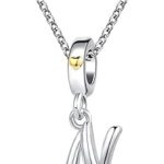 Lsxab collier avec pendentif prénom en argent pour femme, cadeau pour mère, épouse