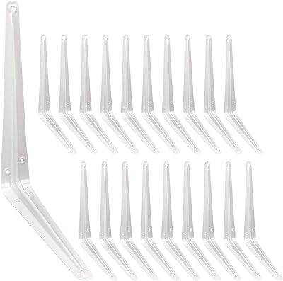 Robustline 24 pièces 10" x 12" supports d'étagère blancs support d'angle robuste