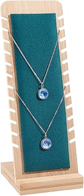 Présentoir de collier en bambou vert finger springear avec base amovible pour présentoir