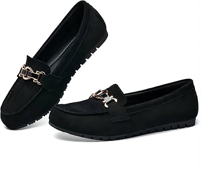 Chaussures décontractées pour femmes, chaussures bateau plates confortables pour femmes, chaussures de travail