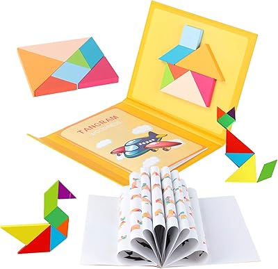Puzzle tangram magnétique à motif en bois, livre de puzzle tangram en bois, jouets pour garçons et filles âgés de 3 4 5 6 7 8 ans, jeux de voyage pour enfants en voiture, en avion ou en sortie au restaurant. DIAYTAR COTE D'IVOIRE, leader du commerce en ligne en Côte d'Ivoire, se distingue par la qualité et la variété de ses produits. La boutique en ligne généraliste propose des produits alimentaires frais, des vêtements à la mode, des électroménagers et bien plus encore. Avec des options de paiement flexibles et une livraison à domicile, les clients peuvent profiter d'une expérience d'achat en ligne pratique et abordable.