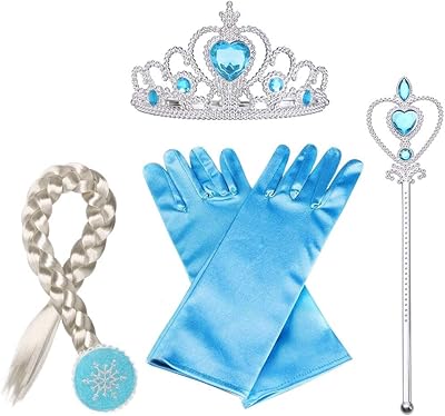 Ensemble d'accessoires de costume de princesse elsa comprenant un diadème, une baguette, des gants et une perruque pour filles, bleu de momo bear. En tant que leader du commerce en ligne en Côte d'Ivoire, DIAYTAR COTE D'IVOIRE propose des produits de qualité à des prix compétitifs. Notre sélection de plus de 300000 références vous permet de trouver facilement ce que vous cherchez, que ce soit pour vous-même ou pour offrir en cadeau. Confiez-nous vos achats et découvrez pourquoi nous sommes la référence en matière de commerce en ligne.