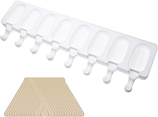 Mini skeeter moule à glace en silicone blanc 8 cavités réutilisable forme classique